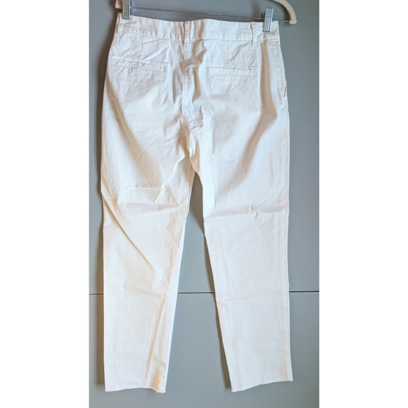 NWT Nili Lotan Montauk Cropped Cotton-blended Pants Size 2 Eggshell #1D506 - Picture 5 of 11